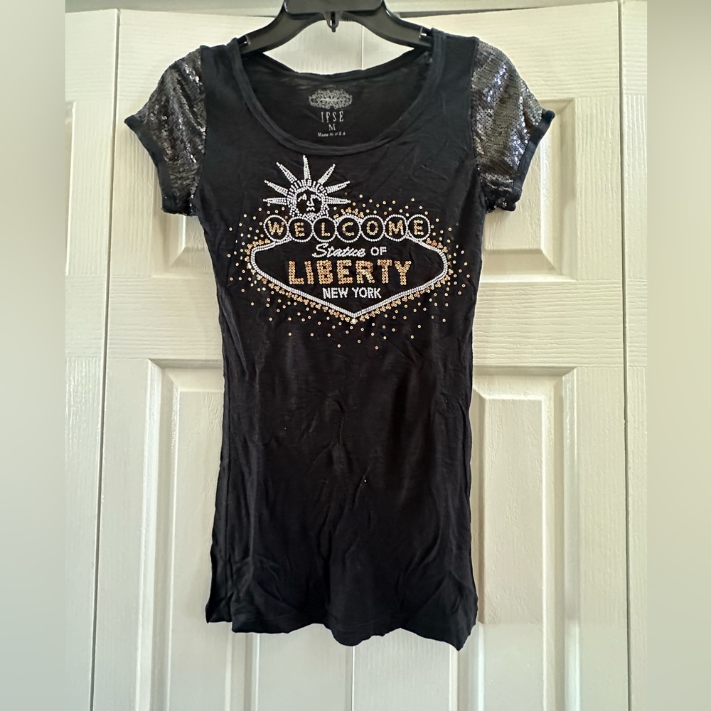 IFSE black/white/gold Sparkly shirt